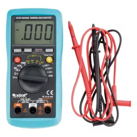 Extol Premium digitális multiméter Amper/Volt/Ohm mérő, CE, 3 db 1,5V AAA elem