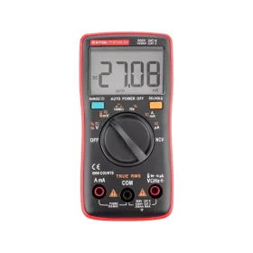 Extol Premium digitális multiméter Amper/Volt/Ohm mérő, True RMS, CE, 2 db 1,5V AA elem
