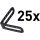 Extol Premium sarok profil lapszintezőhöz (8845010 csempeszintezőhöz) készlet 25 db, 60×60mm