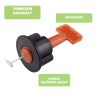 Extol Premium lapszintező készlet 50 db csavaros talp + 1 db kulcs, többször használható