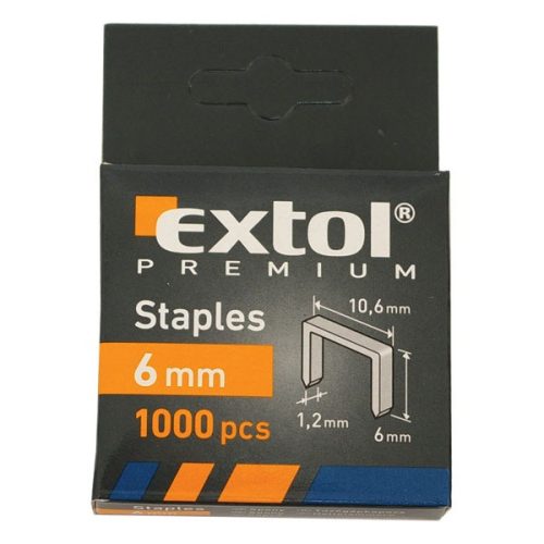 Extol Premium tűzőgépkapocs profi (10,6×0,52×1,2mm) ; 12mm, 1000db