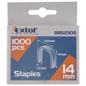 Extol Premium U-szeg profi tűzőgéphez 7,55×0,52×1,2mm 14mm, 1000db