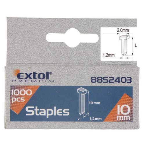 Extol Premium szeg fejjel profi tűzőgéphez 1000db 10mm (2,0×1,2mm)