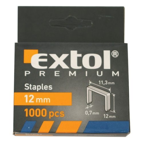 Extol Premium tűzőgépkapocs (11,3×0,52×0,7) 12mm, 1000db
