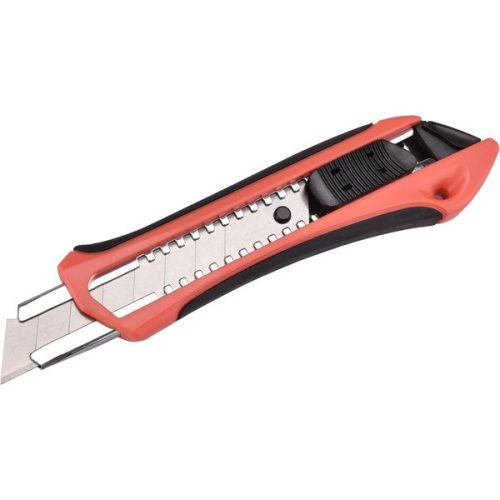 Extol Premium tapétavágó kés, 18 mm, gumírozott auto lock, tripla vágóéllel