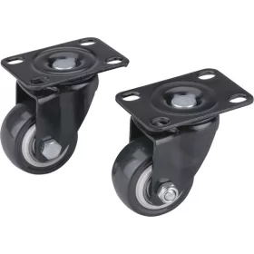 Extol Premium ipari kerék 2 db, önbeálló, fekete PVC, 40mm
