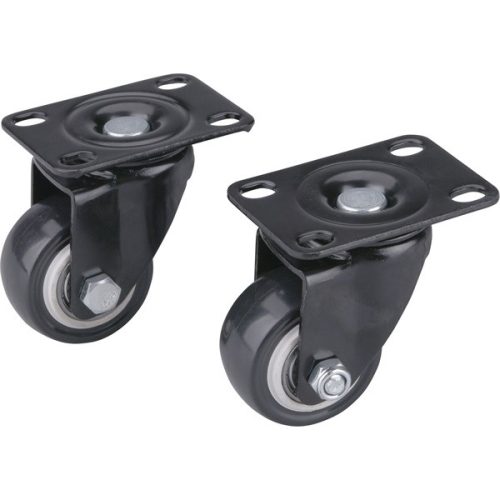 Extol Premium ipari kerék 2 db, önbeálló, fekete PVC, 40mm