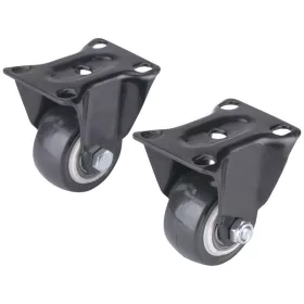 Extol Premium ipari kerék 2 db, fix, fekete PVC, 40mm