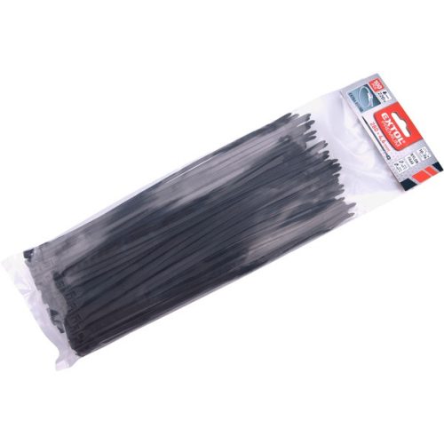 Extol Premium kábelkötegelő 3,6×200mm 100db, EXTRA, fekete nylon UV-, sav- és lúgálló