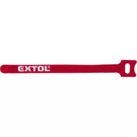 Extol Premium kábelkötegelő 12,0×200mm 30db, tépőzáras, többször használható (oldható), piros