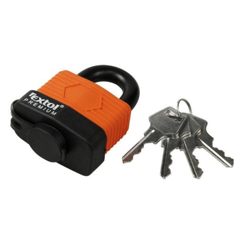 Extol Premium lakat, laminált, vízálló, 4db kulcs 40mm, kengyelszárátmérő:8/12mm