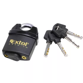 Extol Premium biztonsági lakat, festett, vízálló, 4db kulcs 50mm