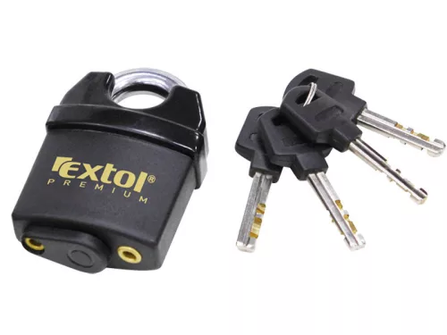 Extol Premium biztonsági lakat, festett, vízálló, 4db kulcs 50mm