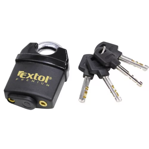 Extol Premium biztonsági lakat, festett, vízálló, 4db kulcs 60mm