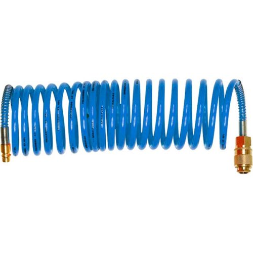 Extol Premium légtömlő spirál kompresszorhoz 8m, 15 Bar, 8mm, PU, 1/4" gyorscsatlakozóval