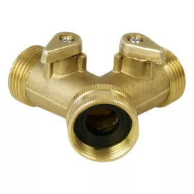 Extol Premium elzárható Y-csatlakozó réz, 3/4"