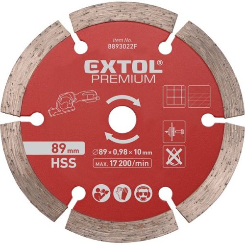 Extol gyémánt vágókorong korong, 89mm, szegmenses, 8893022 mini