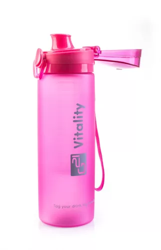 Smoothie/juice palack, 600 ml, jeges rózsaszín