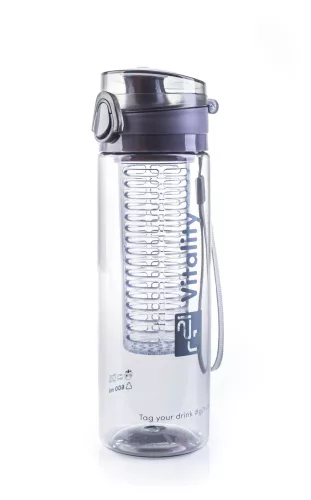 Smoothie/juice palack, 600 ml, szürke