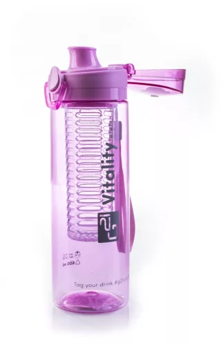 Smoothie/juice palack, 600 ml, lila