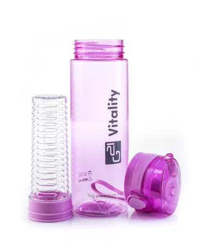Smoothie/juice palack, 600 ml, lila