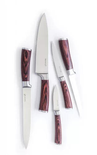 Gourmet késkészlet 5 részes, bambusz késtartóval
