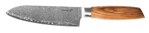 Gourmet Damascus Santoku kés 17 cm, zebrawood markolat