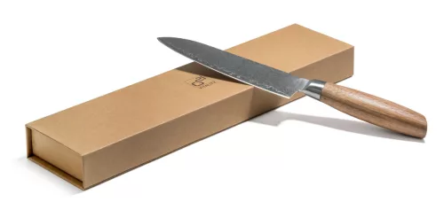 Gourmet Damascus Santoku kés 17 cm, zebrawood markolat