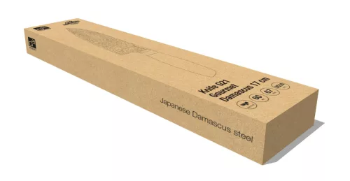Gourmet Damascus Santoku kés 17 cm, zebrawood markolat