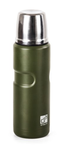 Kulacs termosz, 500 ml, khaki-zöld