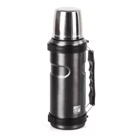 Kulacs, 1000 ml, acélszürke, fogantyúval