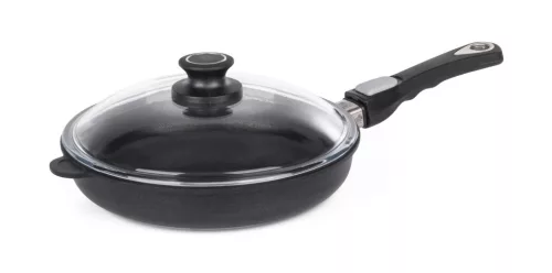 Mély serpenyő fedéllel és levehető fogantyúval, 26 cm