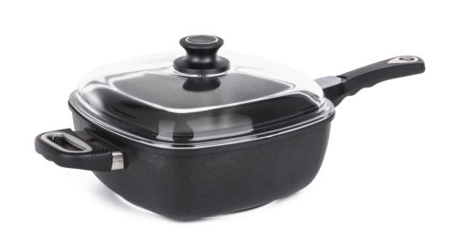 Mély serpenyő fedéllel, levehető fogantyúval, 26 cm