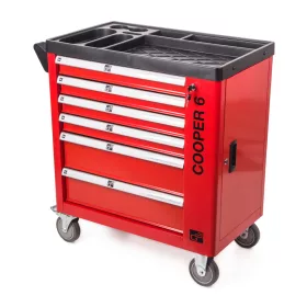 Cooper 6 szerszámkocsi, piros