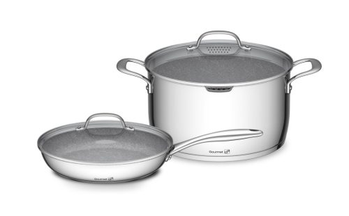 Gourmet Miracle edénykészlet szűrővel, 4 részes, rozsdamentes acél/greblon