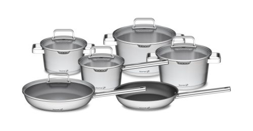 Gourmet Magic edénykészlet, extra serpenyővel, 11 részes, rozsdamentes acél