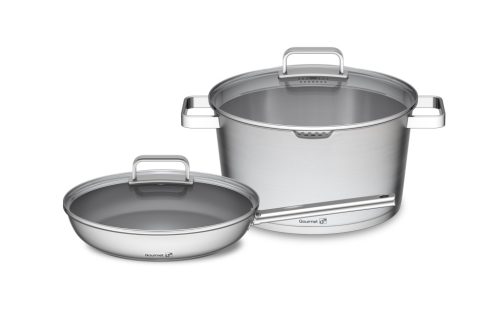 Gourmet Magic edénykészlet szűrővel, 4 részes, rozsdamentes acél