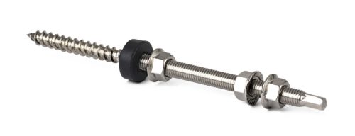 Tőcsavaros tetőkampó 10x300 mm, rozsdamentes acél