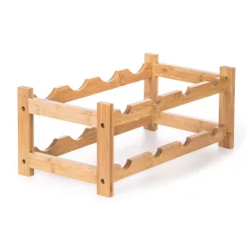 Borállvány 8 üvegre, bambusz