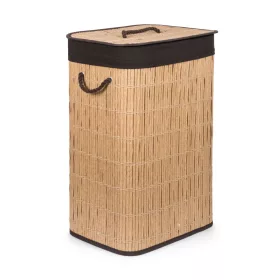 Szennyeskosár 72 l, rattan utánzat, barna betéttel