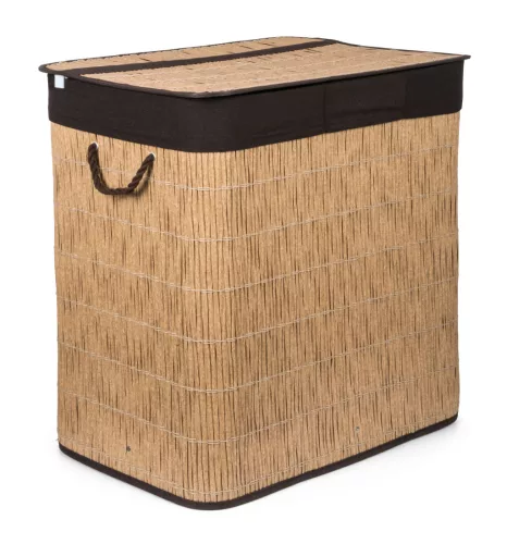 Szennyeskorás elválasztókkal, 150 l, rattan utánzat, barna betéttel