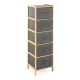 Bambusz polc szövet fiókkal 5x21 l, 36,5x120x35 cm
