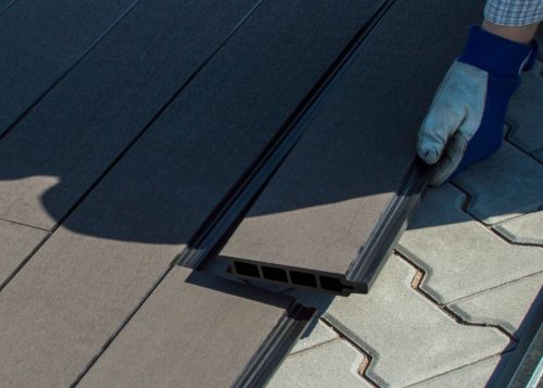 WPC padlóburkolat PAH 882 kerti tárolóhoz, Eben