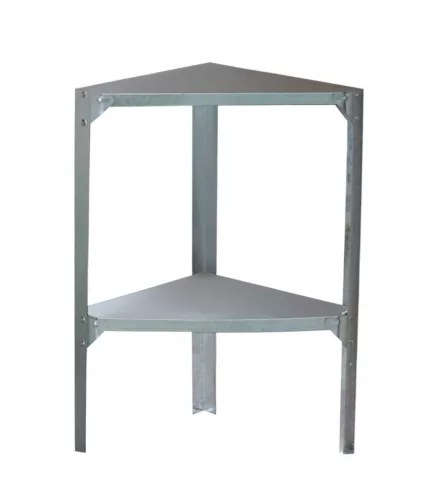 Sarok fémpolc 42x42 cm
