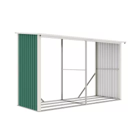 WOH 682 tüzifa tároló 302x119 cm, zöld