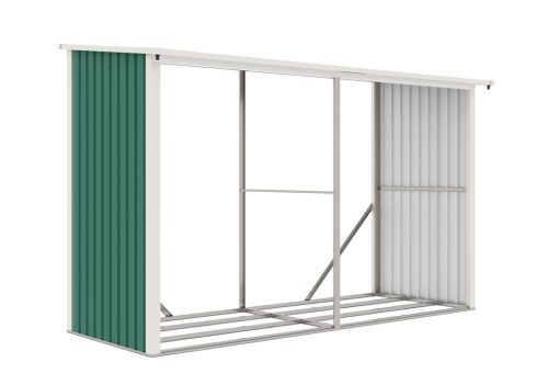 WOH 682 tüzifa tároló 302x119 cm, zöld