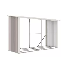 WOH 682 tüzifa tároló 302x119 cm, szürke