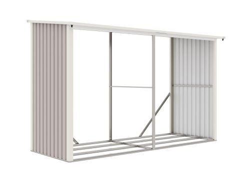 WOH 682 tüzifa tároló 302x119 cm, szürke