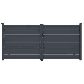 Reno kétszárnyú kapu 350x158 cm, antracit színű