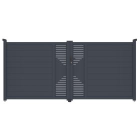 Marion kétszárnyú kapu 350x158 cm, antracit